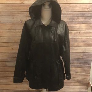 Black (leather ?) jacket